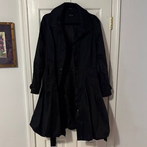 Samuel Dong Elegant Black Trench Coat